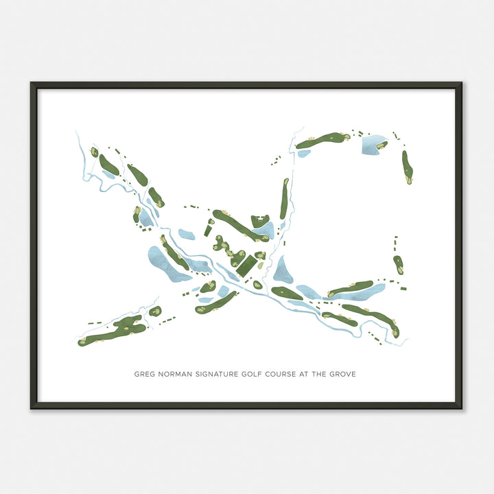 Print of Greg Norman Signature Golf Course At The Grove Modern Map
