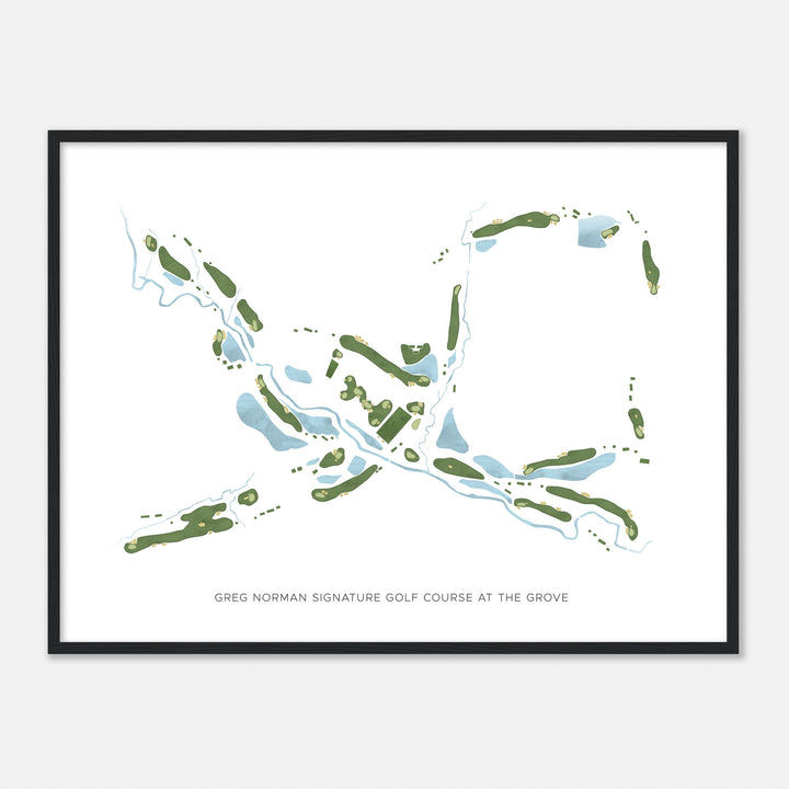 Print of Greg Norman Signature Golf Course At The Grove Modern Map