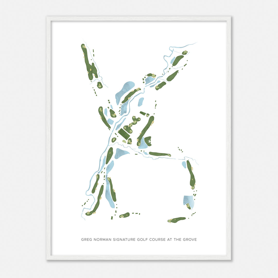 Print of Greg Norman Signature Golf Course At The Grove Modern Map