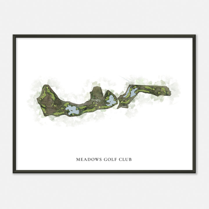 Print of Meadows Golf Club Classic Map