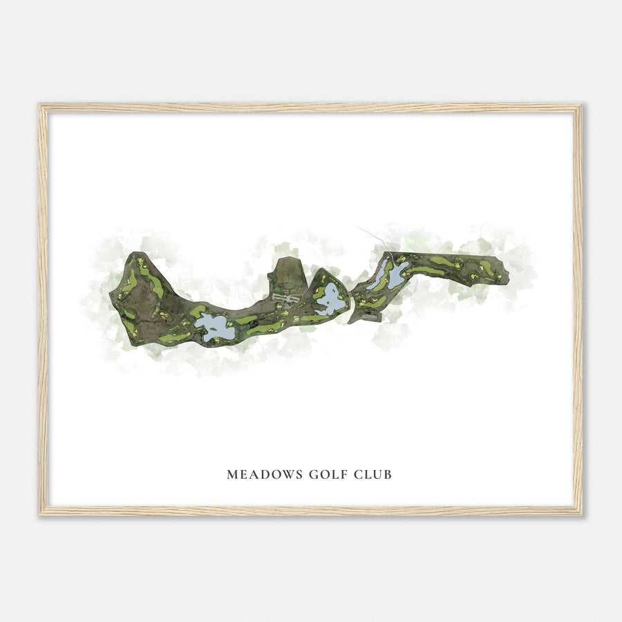 Print of Meadows Golf Club Classic Map