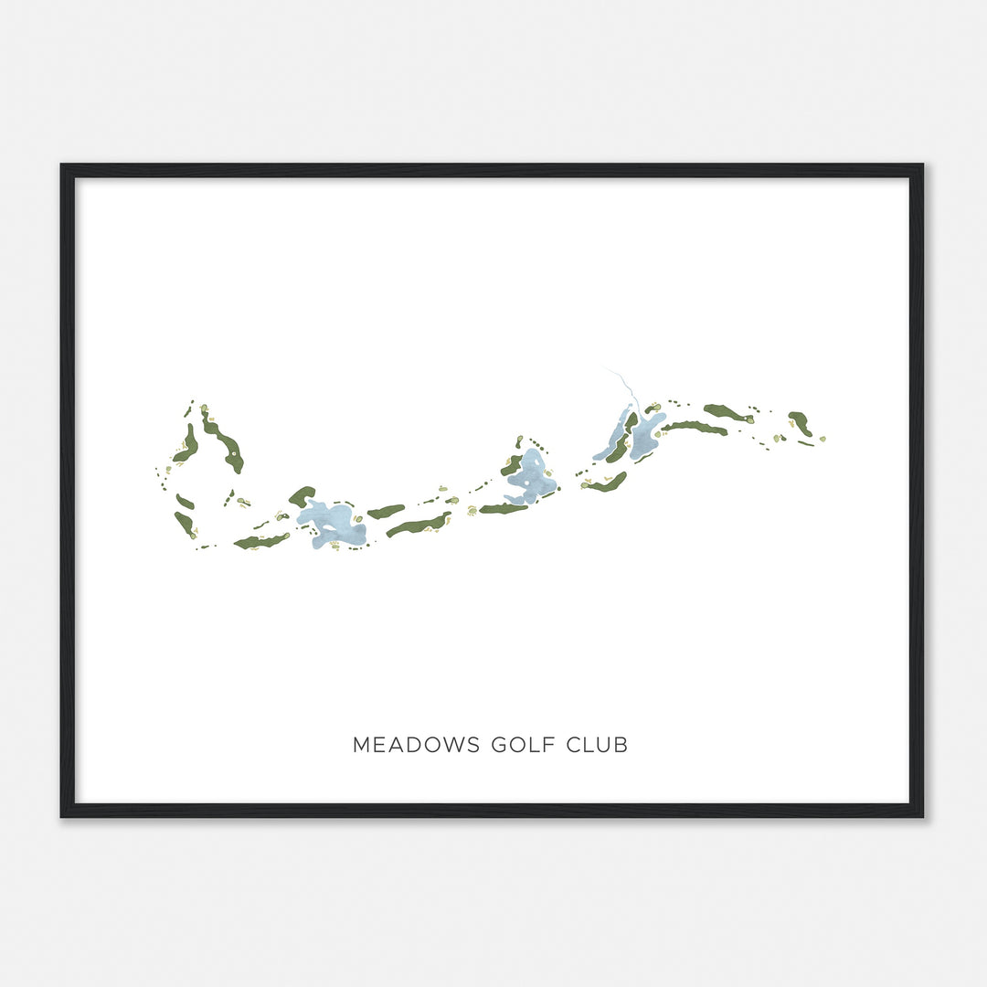 Print of Meadows Golf Club Modern Map