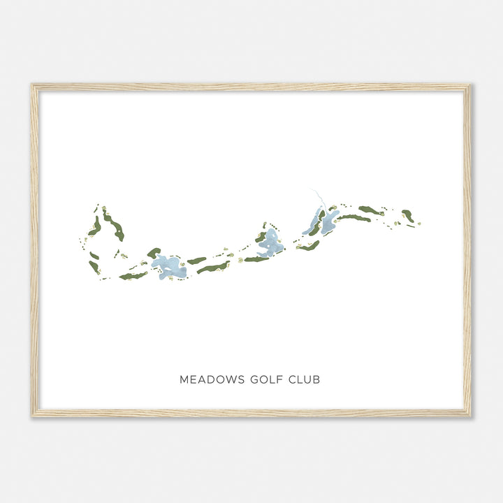 Print of Meadows Golf Club Modern Map