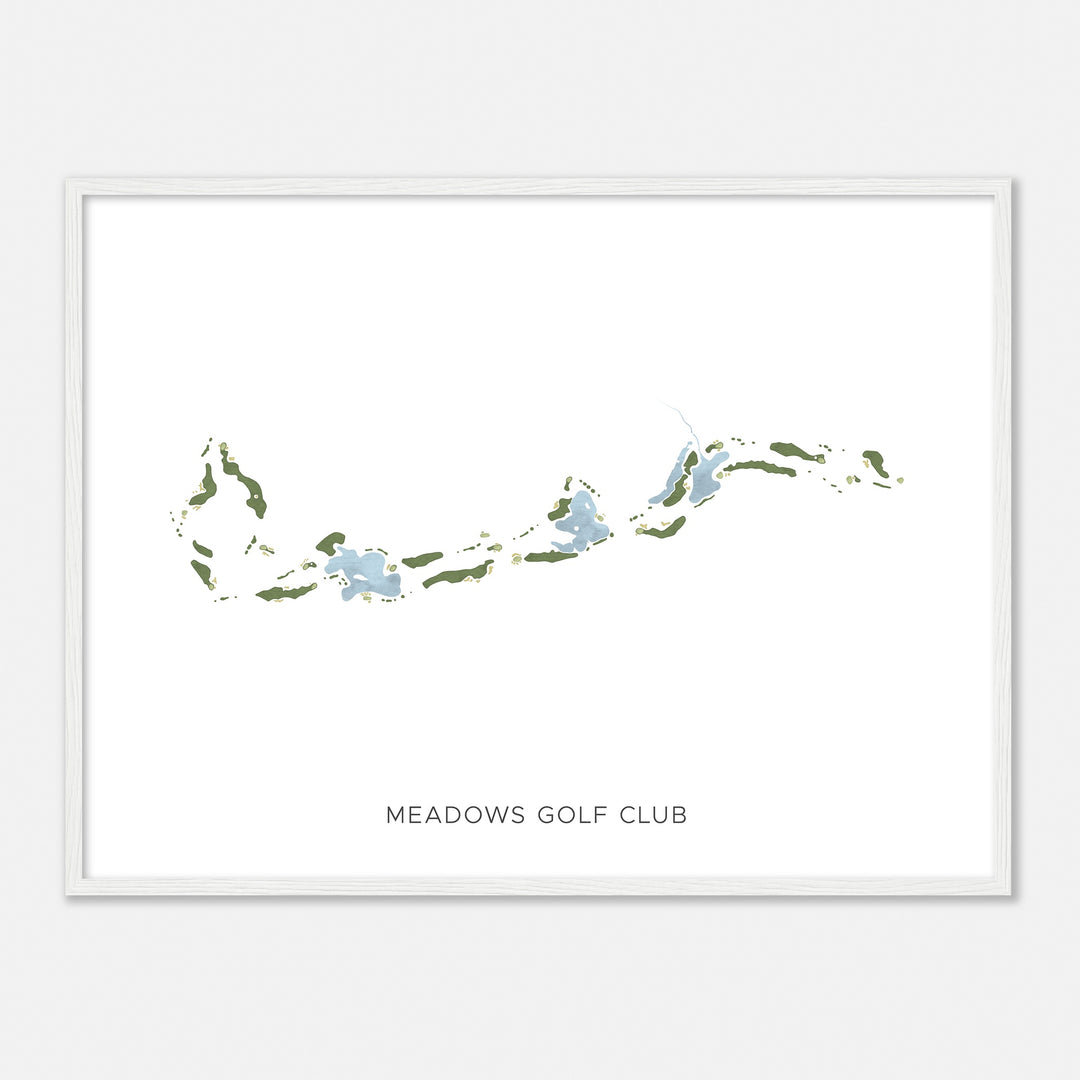 Print of Meadows Golf Club Modern Map