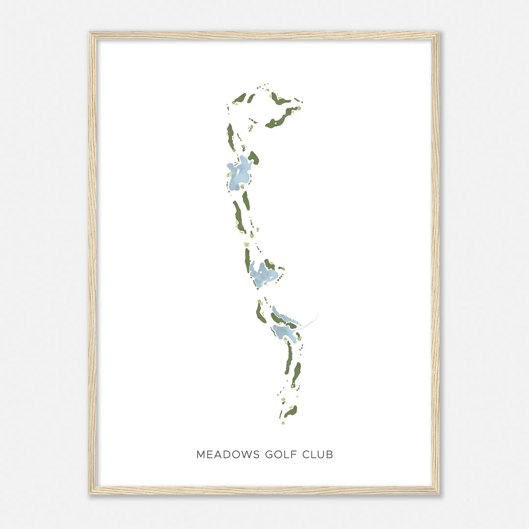 Print of Meadows Golf Club Modern Map