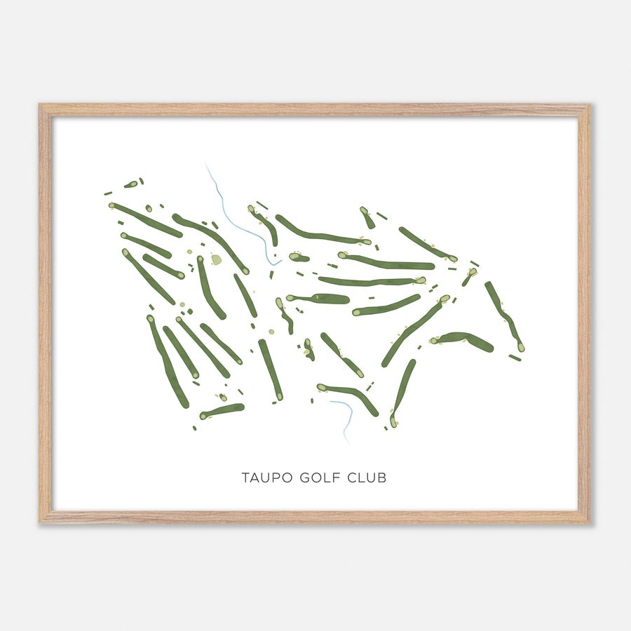 Print of Taupo Golf Club Modern Map
