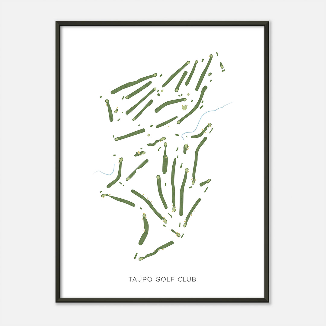 Print of Taupo Golf Club Modern Map