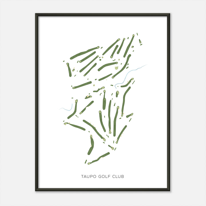 Print of Taupo Golf Club Modern Map