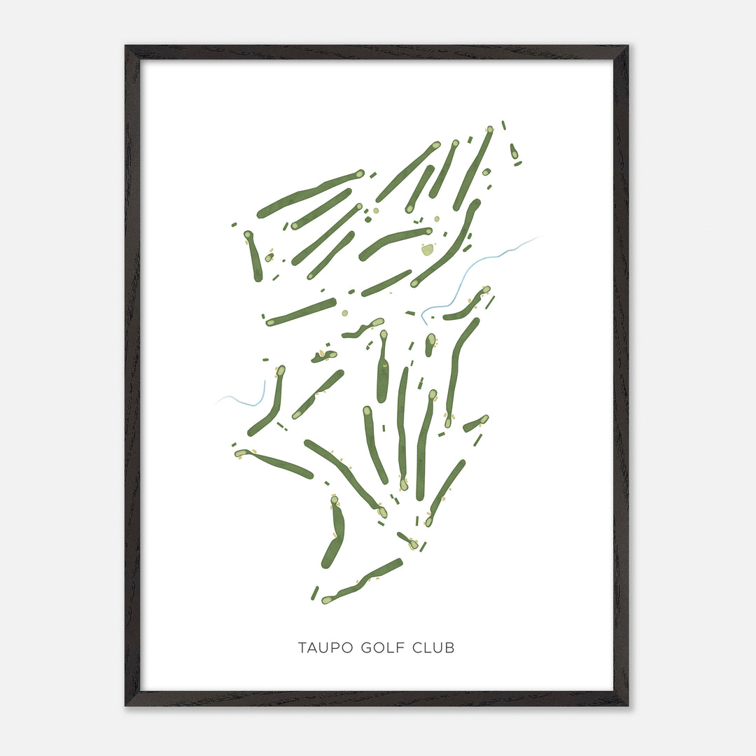 Print of Taupo Golf Club Modern Map