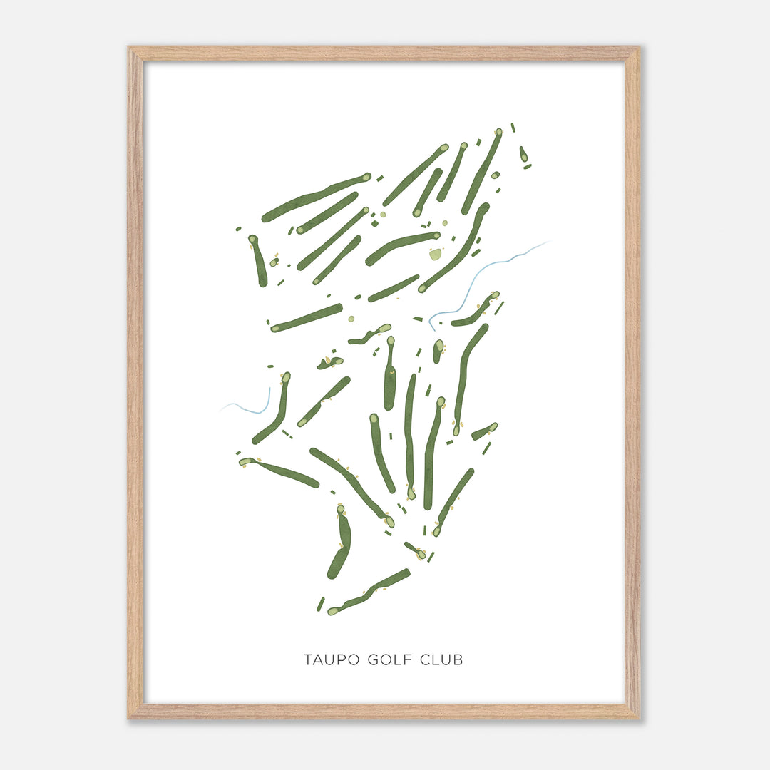 Print of Taupo Golf Club Modern Map