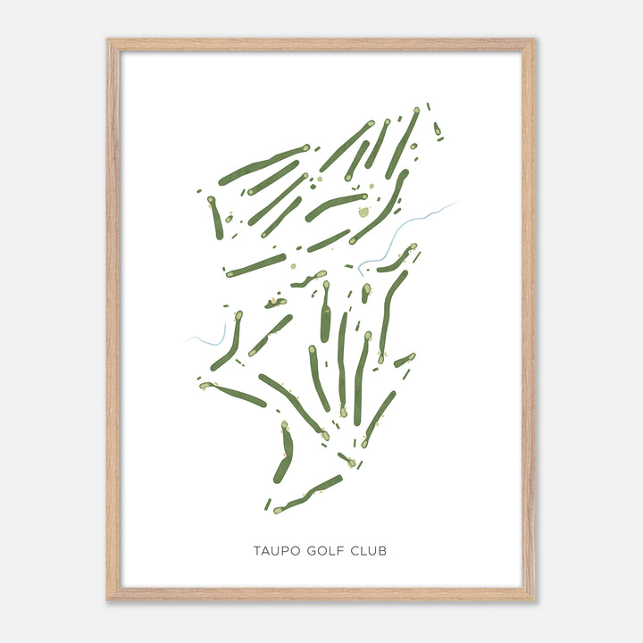 Print of Taupo Golf Club Modern Map