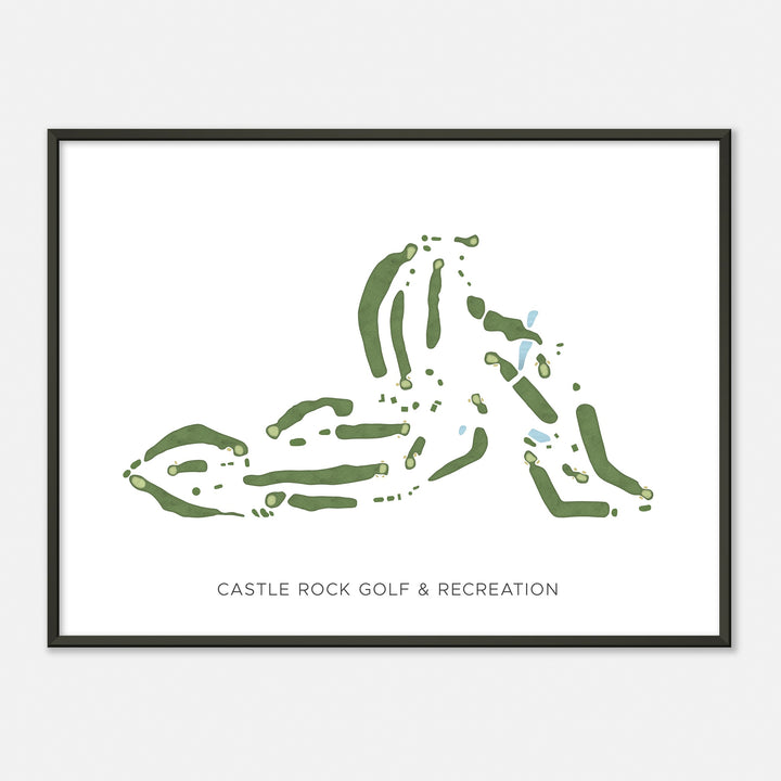 Print of Castle Rock Golf & Recreation Modern Map