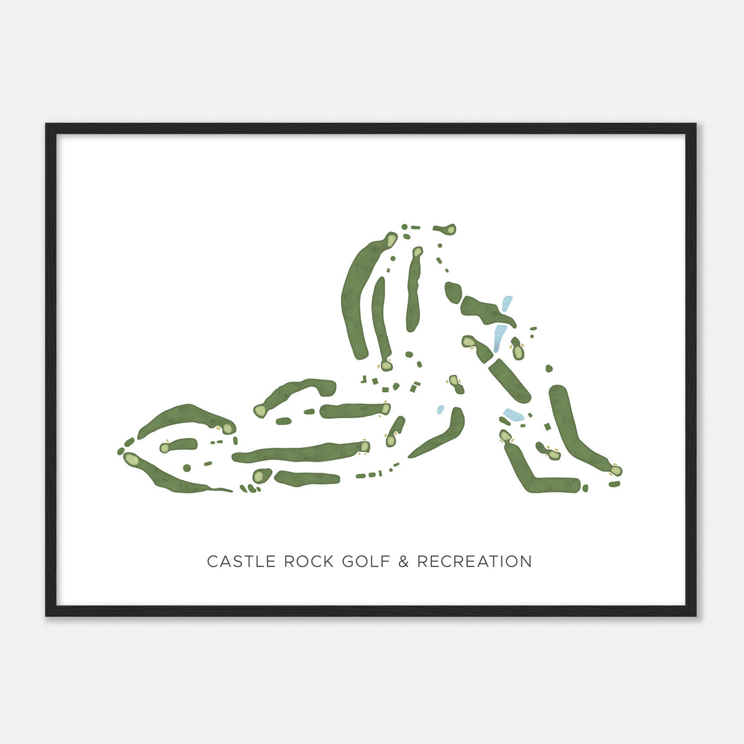 Print of Castle Rock Golf & Recreation Modern Map