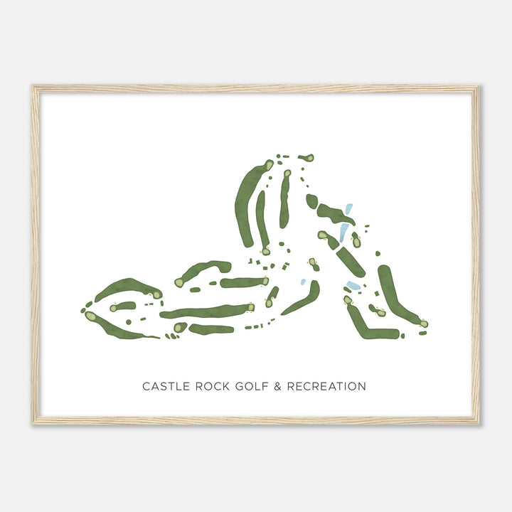 Print of Castle Rock Golf & Recreation Modern Map