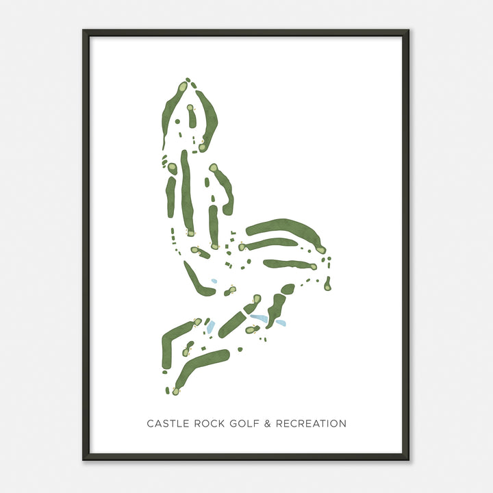 Print of Castle Rock Golf & Recreation Modern Map