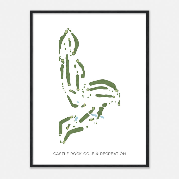 Print of Castle Rock Golf & Recreation Modern Map