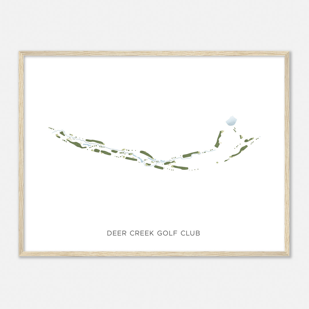 Print of Deer Creek Golf Club Modern Map