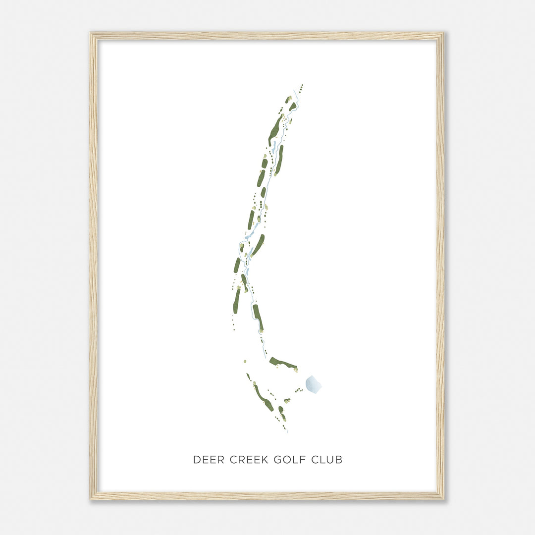 Print of Deer Creek Golf Club Modern Map