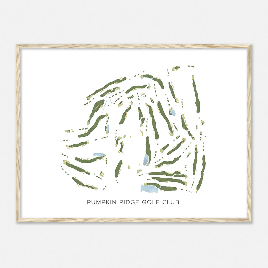 Print of Pumpkin Ridge Golf Club Modern Map