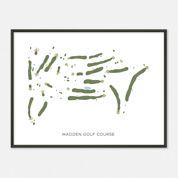 Print of Madden Golf Course Modern Map