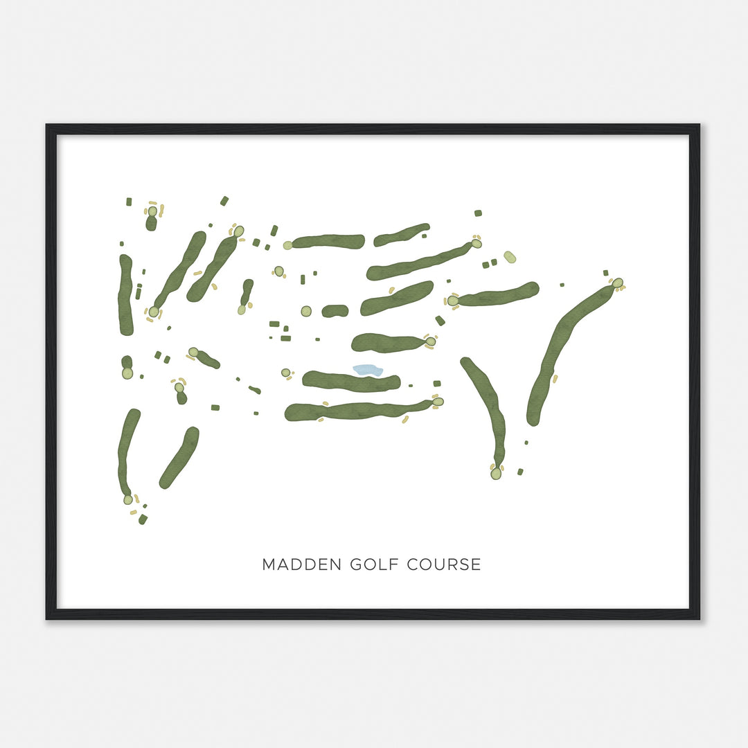 Print of Madden Golf Course Modern Map