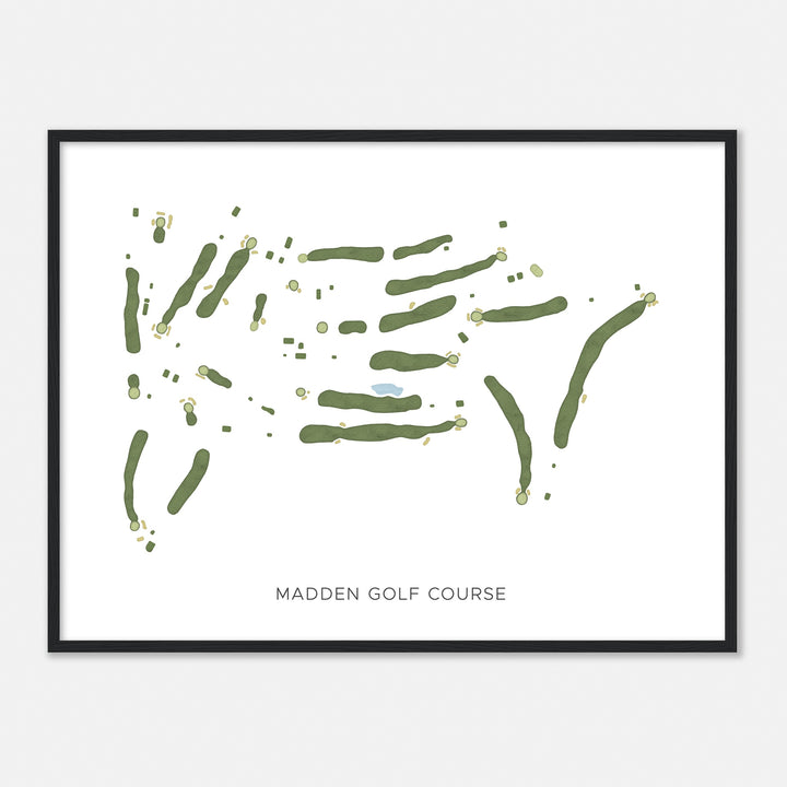 Print of Madden Golf Course Modern Map