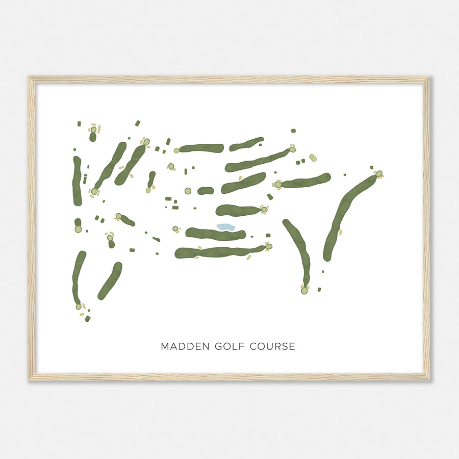 Print of Madden Golf Course Modern Map