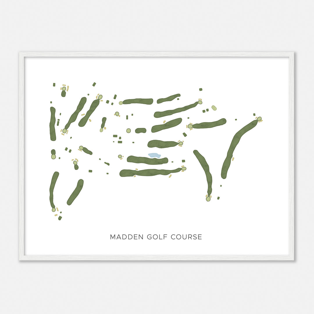 Print of Madden Golf Course Modern Map