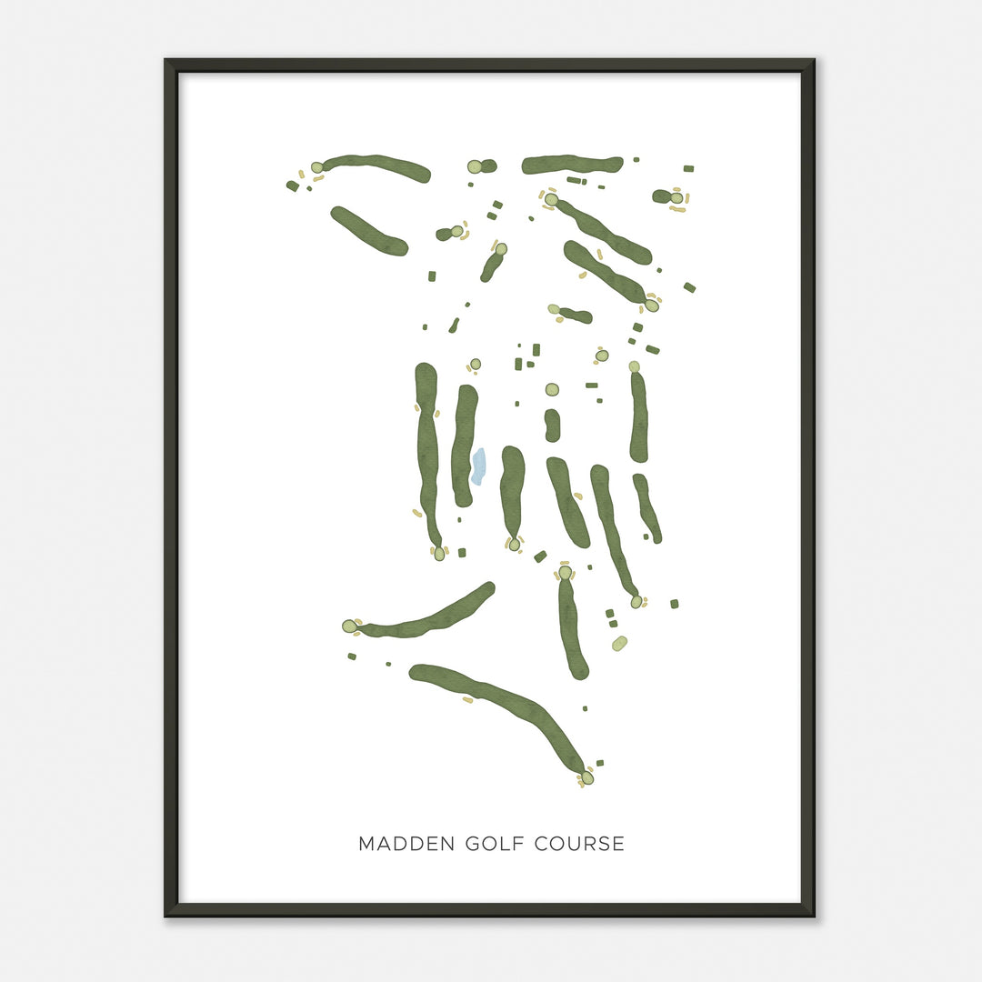 Print of Madden Golf Course Modern Map