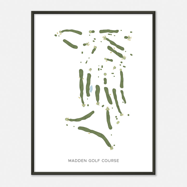 Print of Madden Golf Course Modern Map