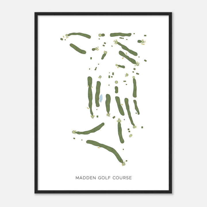 Print of Madden Golf Course Modern Map