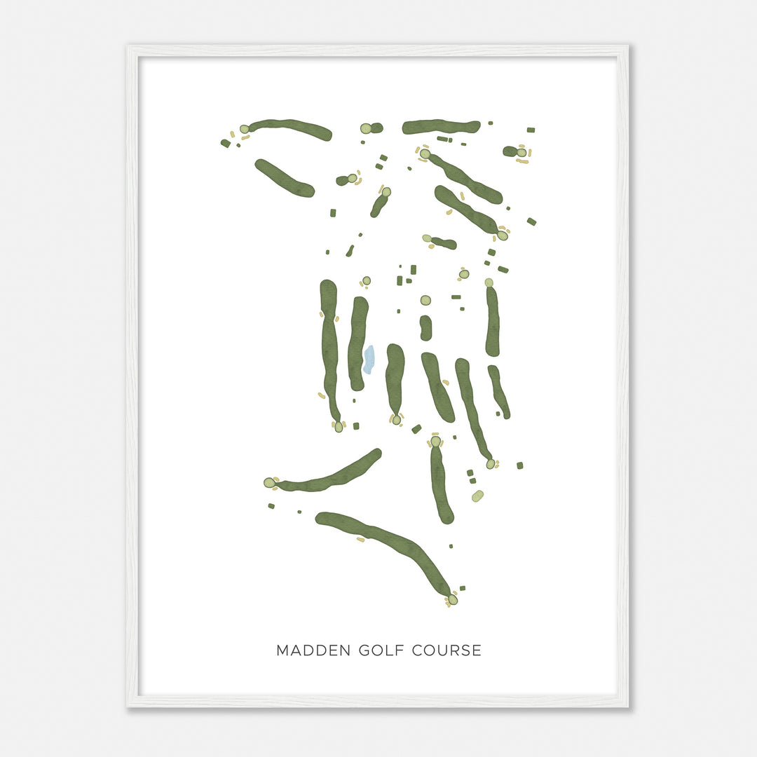 Print of Madden Golf Course Modern Map