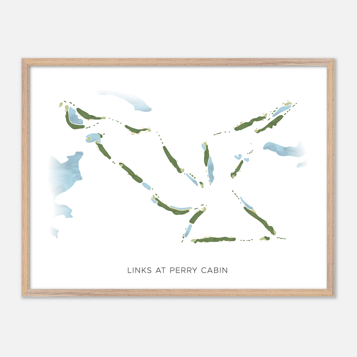 Print of Links At Perry Cabin Modern Map