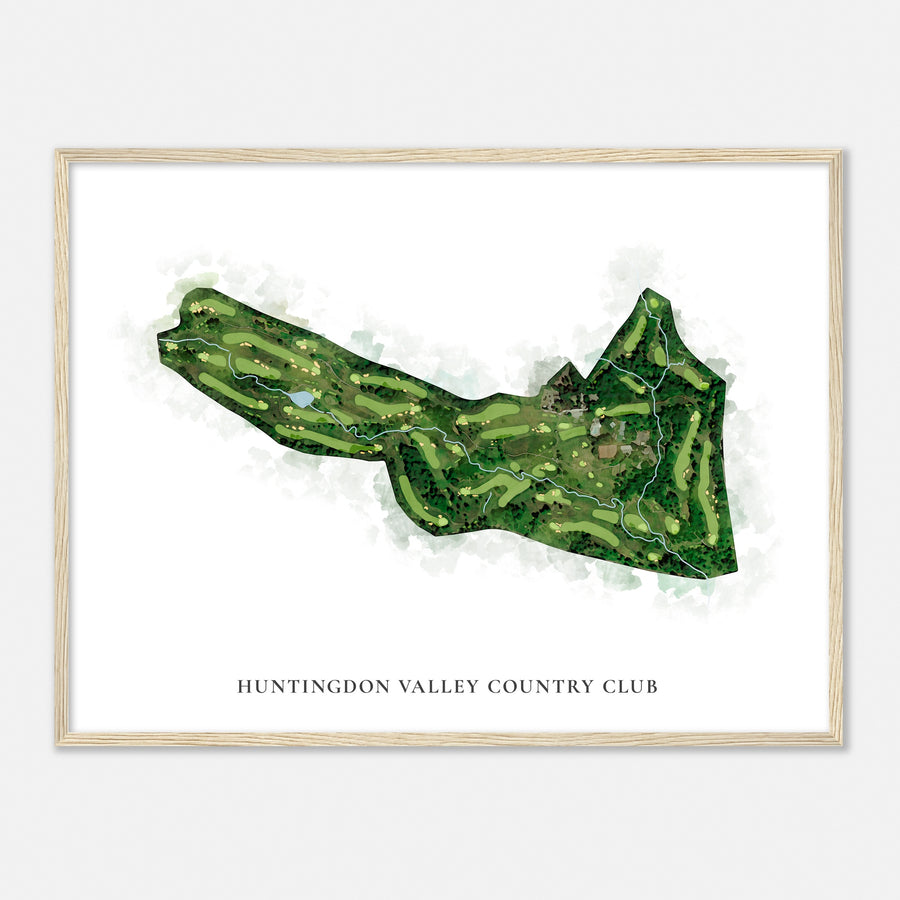 Print of Huntingdon Valley Country Club Classic Map