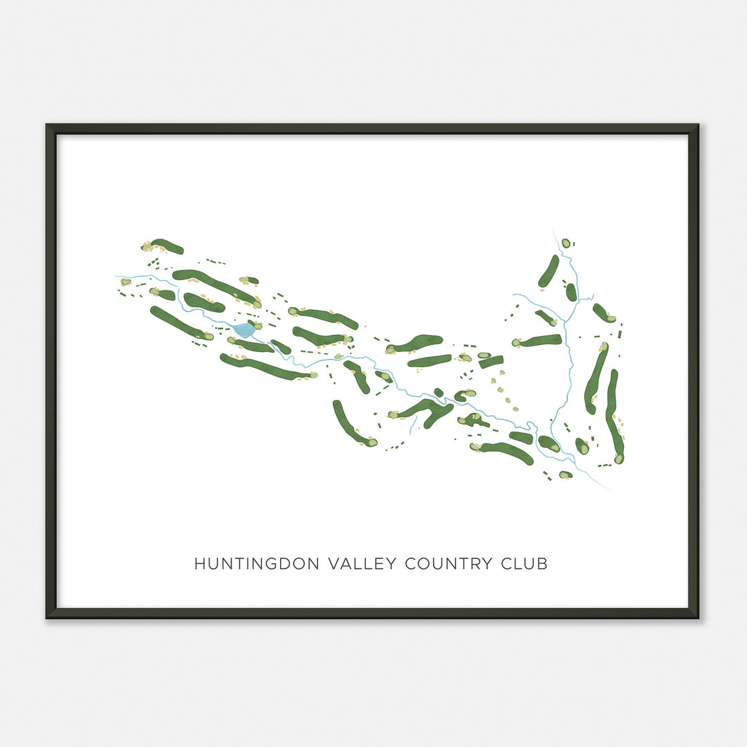 Print of Huntingdon Valley Country Club Modern Map