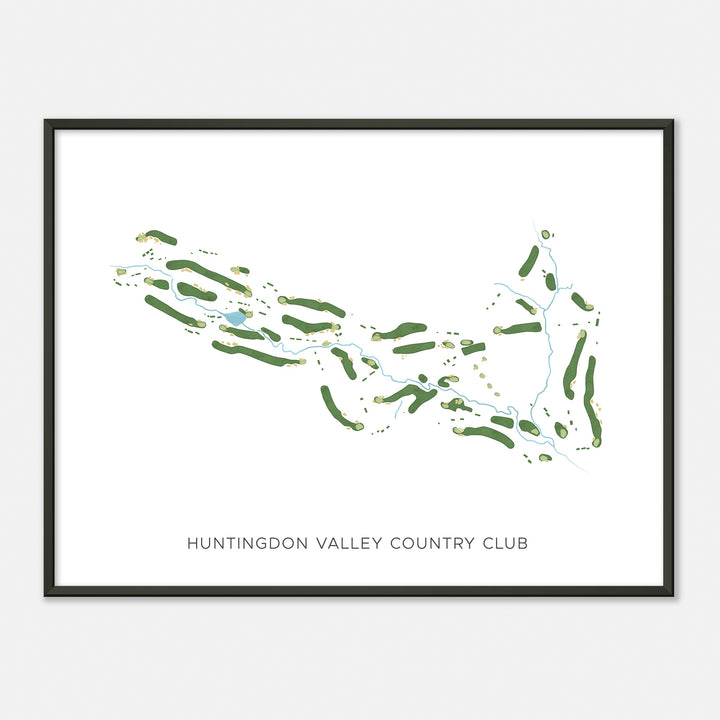 Print of Huntingdon Valley Country Club Modern Map