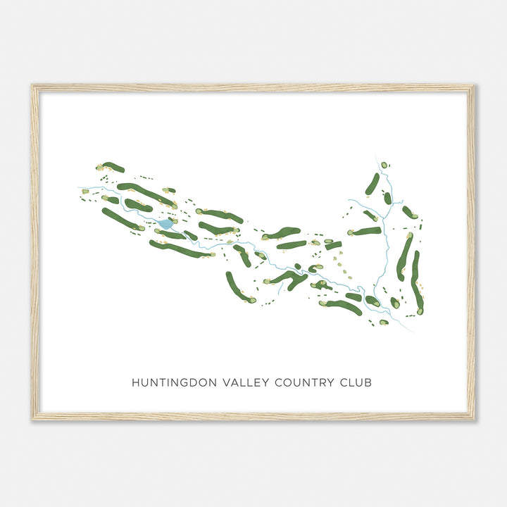 Print of Huntingdon Valley Country Club Modern Map