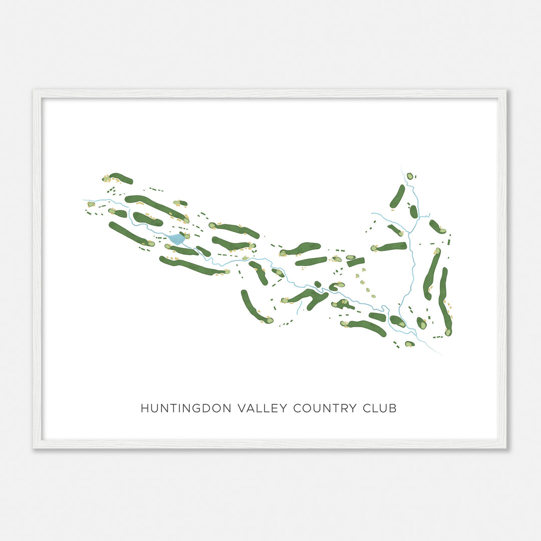 Print of Huntingdon Valley Country Club Modern Map