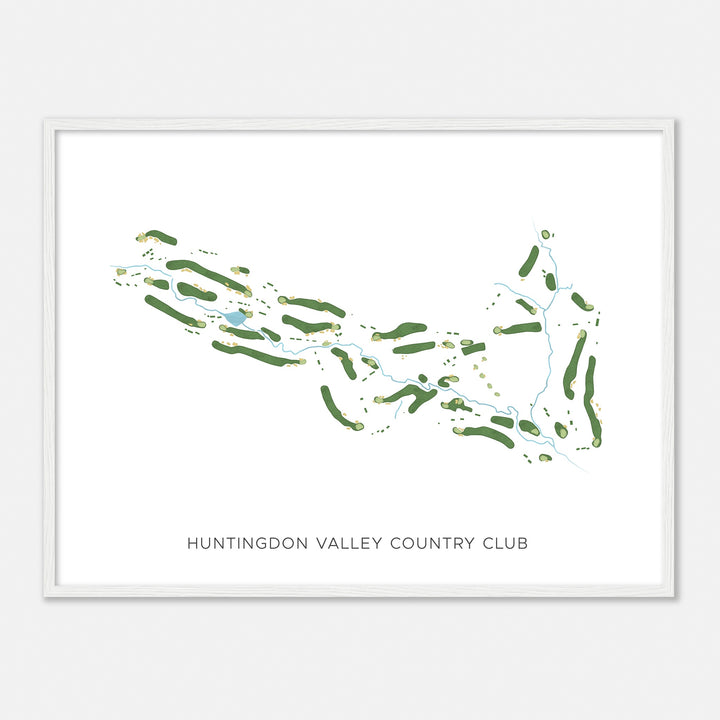 Print of Huntingdon Valley Country Club Modern Map