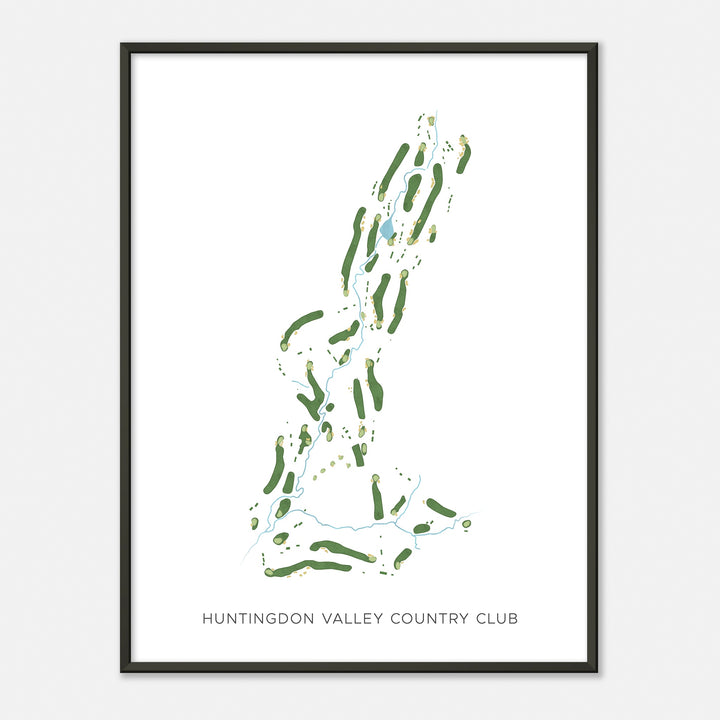 Print of Huntingdon Valley Country Club Modern Map