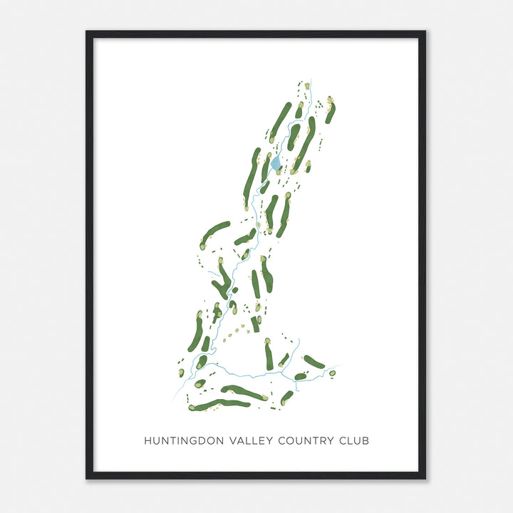 Print of Huntingdon Valley Country Club Modern Map