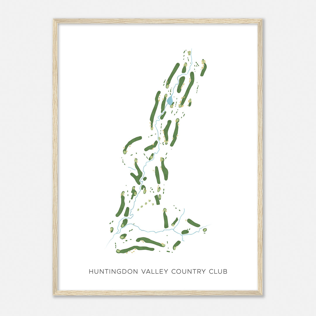 Print of Huntingdon Valley Country Club Modern Map