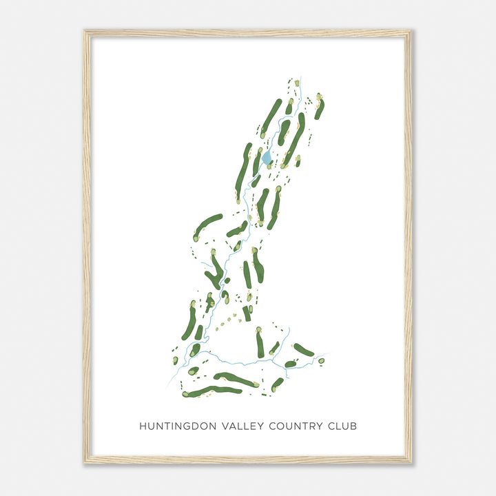 Print of Huntingdon Valley Country Club Modern Map