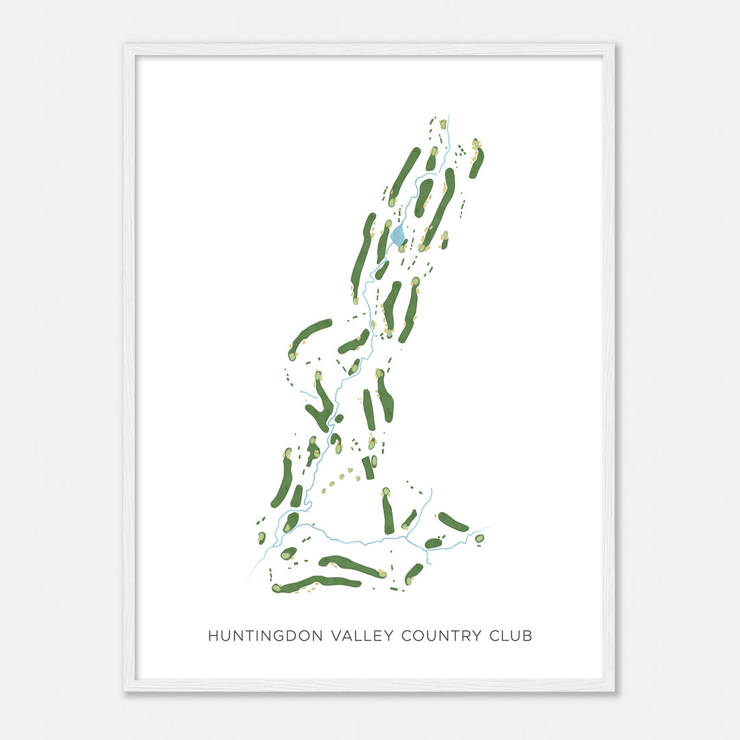 Print of Huntingdon Valley Country Club Modern Map