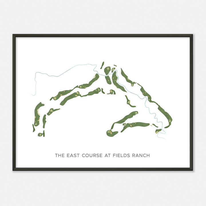 Print of The East Course At Fields Ranch Modern Map