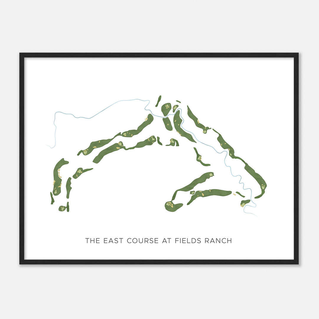 Print of The East Course At Fields Ranch Modern Map