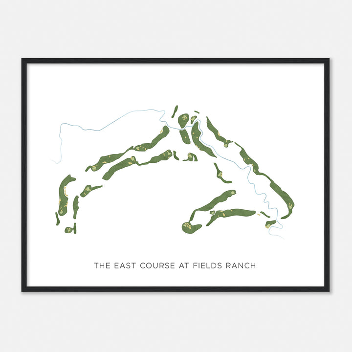 Print of The East Course At Fields Ranch Modern Map