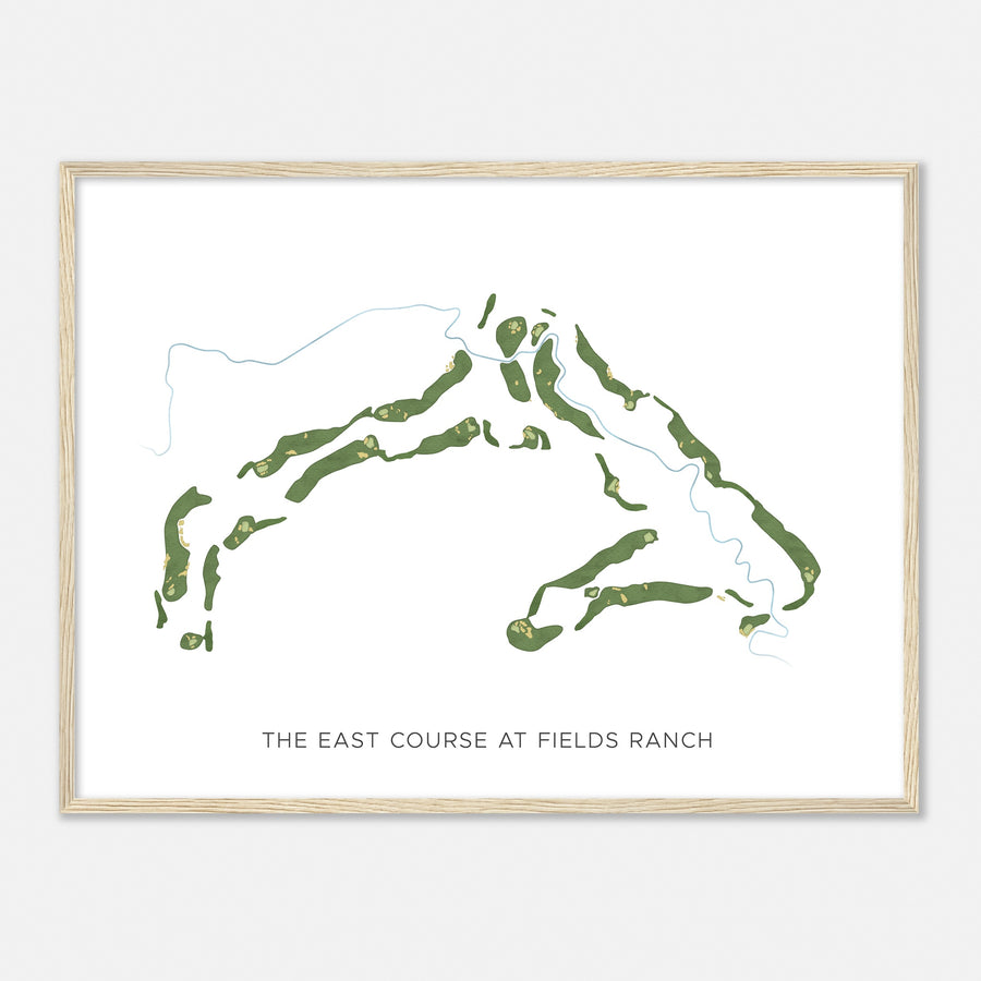 Print of The East Course At Fields Ranch Modern Map
