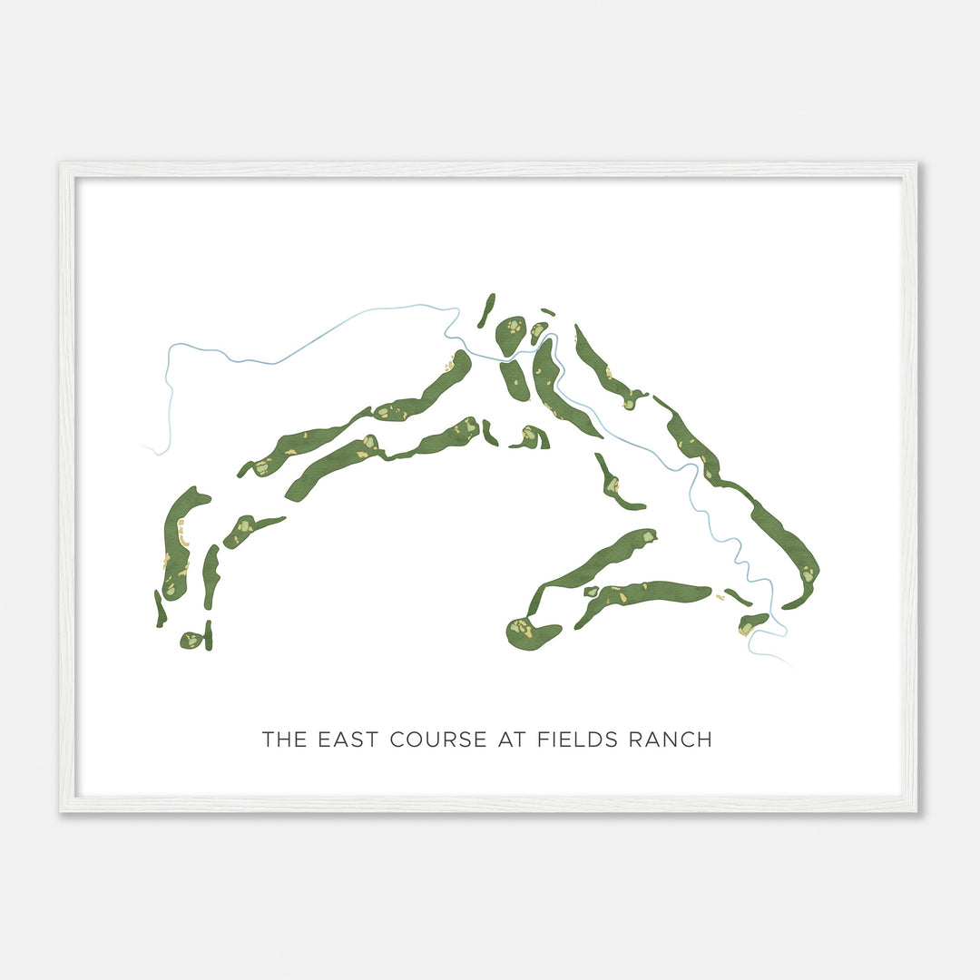 Print of The East Course At Fields Ranch Modern Map