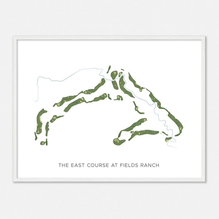 Print of The East Course At Fields Ranch Modern Map